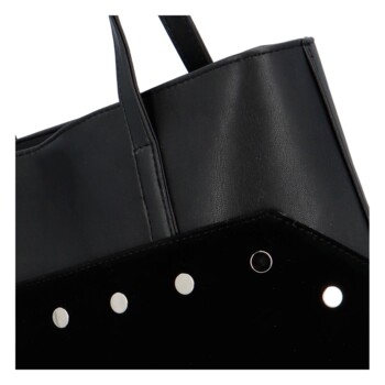 Dámská kabelka na rameno černá/semiš - Carine Dinara