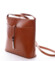 Dámská kožená crossbody kabelka camel - Delami Vera Pelle Aneta