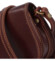 Dámská kožená crossbody tmavě hnědá - Delami Melisa