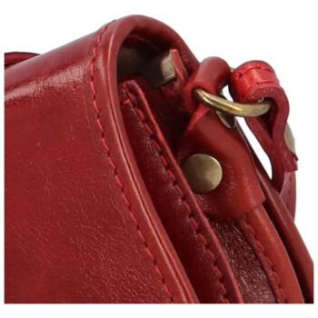 Dámská kožená crossbody červená - Delami Melisa