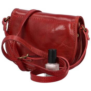 Dámská kožená crossbody červená - Delami Melisa