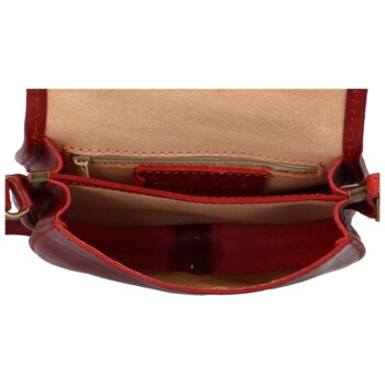 Dámská kožená crossbody červená - Delami Melisa