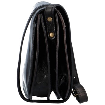 Dámská kožená crossbody černá - Delami Linda