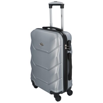 Skořepinový cestovní kufr stříbrný - RGL Hairon XS