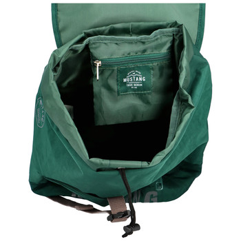 Stylový voděodolný batoh tmavě zelený - Mustang Grymo