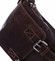 Pánská kožená crossbody taška tmavě hnědá - Greenwood Kratos 