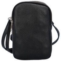 Dámské kožené crossbody pouzdro černé  - Delami Valli