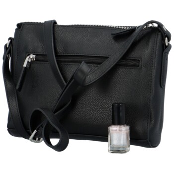 Dámská kožená crossbody kabelka černá - Katana Berisitty