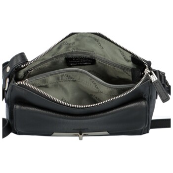 Dámská kožená crossbody kabelka černá - Katana Berisitty