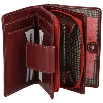 Dámská kožená peněženka vínová - Tomas Intya