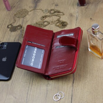 Dámská kožená peněženka červená - Gregorio Matilda