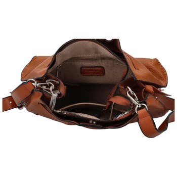 Dámská crossbody kabelka světle hnědá - David Jones Afras