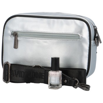 Dámská crossbody kabelka stříbrná - David Jones Mirina