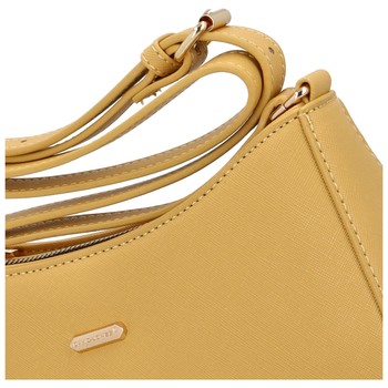 Dámská crossbody kabelka saffiano tmavě žlutá - David Jones Boaty