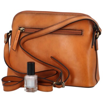 Dámská kožená crossbody/taška koňaková - Katana Akíra
