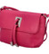 Dámská kožená crossbody kabelka fuchsiová - ItalY Porta
