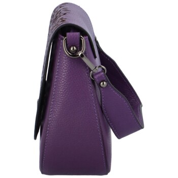 Dámská kožená crossbody kabelka fialová - ItalY Bettery