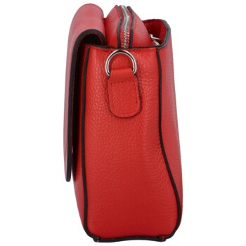 Dámská kožená crossbody kabelka červená - Delami Juliane
