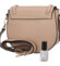 Dámská kožená crossbody kabelky bledě růžová - Delami Pettura