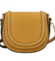 Dámská kožená crossbody kabelky tmavě žlutá - Delami Pettura