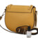 Dámská kožená crossbody kabelky tmavě žlutá - Delami Pettura