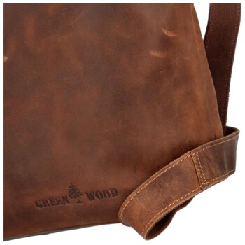 Dámská kožená kabelka přes rameno hnědá - Greenwood Fluxis 3