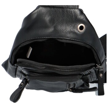 Pánský crossbody batoh černý - Firenze Lokal