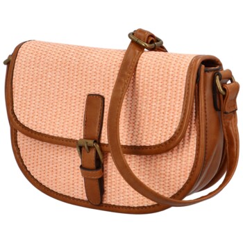 Dámska crossbody kabelka lososově oranžová - Firenze Drumy