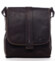 Pánská kožená crossbody taška tmavě hnědá - Greenwood Chester 