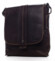 Pánská kožená crossbody taška tmavě hnědá - Greenwood Chester 