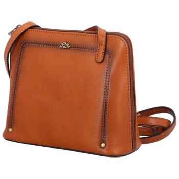 Dámská kožená crossbody kabelka světle hnědá - Katana Elenka