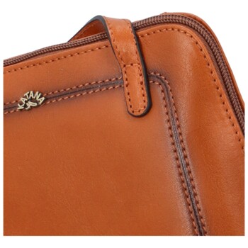 Dámská kožená crossbody kabelka světle hnědá - Katana Elenka