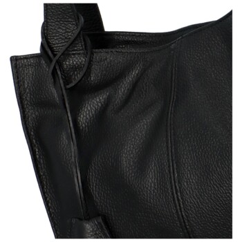 Dámská kožená kabelka černá - Delami Methya