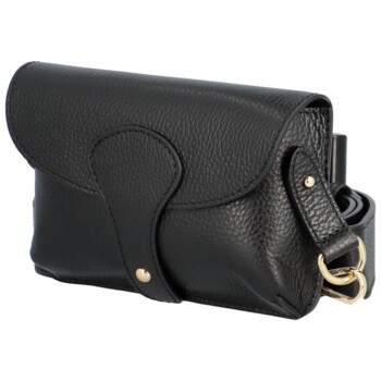 Dámská kožená crossbody černá - Delami Carolyn