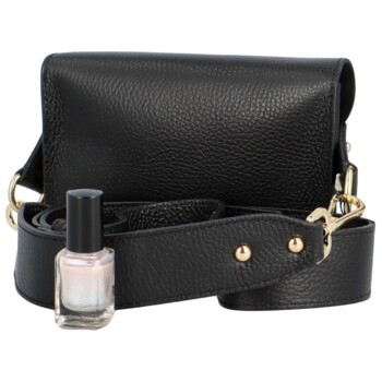 Dámská kožená crossbody černá - Delami Carolyn