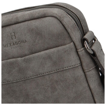 Pánská crossbody taška přes rameno šedá - Hexagona Flyon