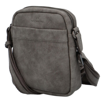 Pánská crossbody taška přes rameno šedá - Hexagona Flyon