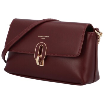 Dámská crossbody kabelka vínová - David Jones Carisa