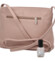 Dámská kožená crossbody kabelka růžová - Delami Eneta