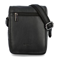 Pánská kožená crossbody/taška černá - Diviley Ethan