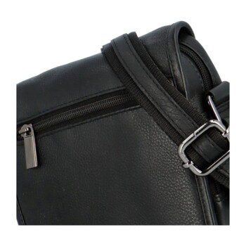 Pánská kožená crossbody/taška černá - Diviley Ethan
