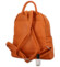 Dámský kožený batoh oranžový - Delami Vera Pelle Heylo