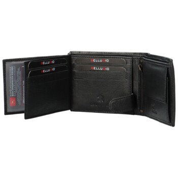 Pánská kožená peněženka černá - Bellugio Santian