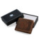 Pánská kožená peněženka hnědá - Diviley Steig Lev