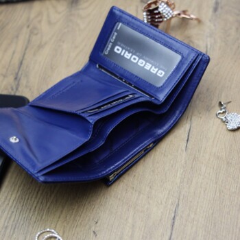 Dámská kožená peněženka modrá - Gregorio Samuela