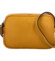 Dámská kožená crossbody kabelka žlutá - Katana Prina