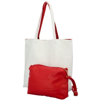 Dámská kabelka na rameno 2v1 bílo/červená - Herisson Hilaria