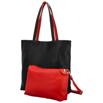 Dámská kabelka na rameno 2v1 černo/červená - Herisson Hilaria