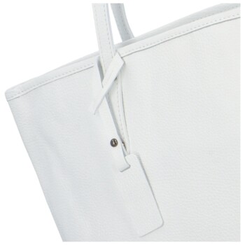 Dámská kožená kabelka přes rameno bílá - Delami Elodie