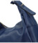 Dámská kožená kabelka na rameno tmavě modrá - Delami Lilou